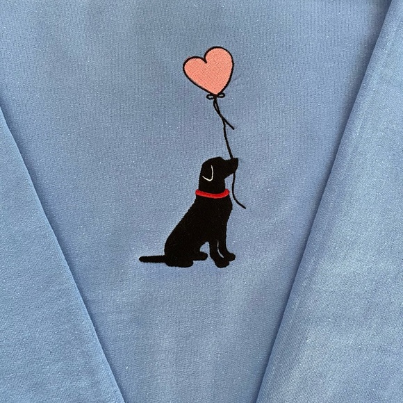 Other - Valentine Lab Embroidered Sweatshirt